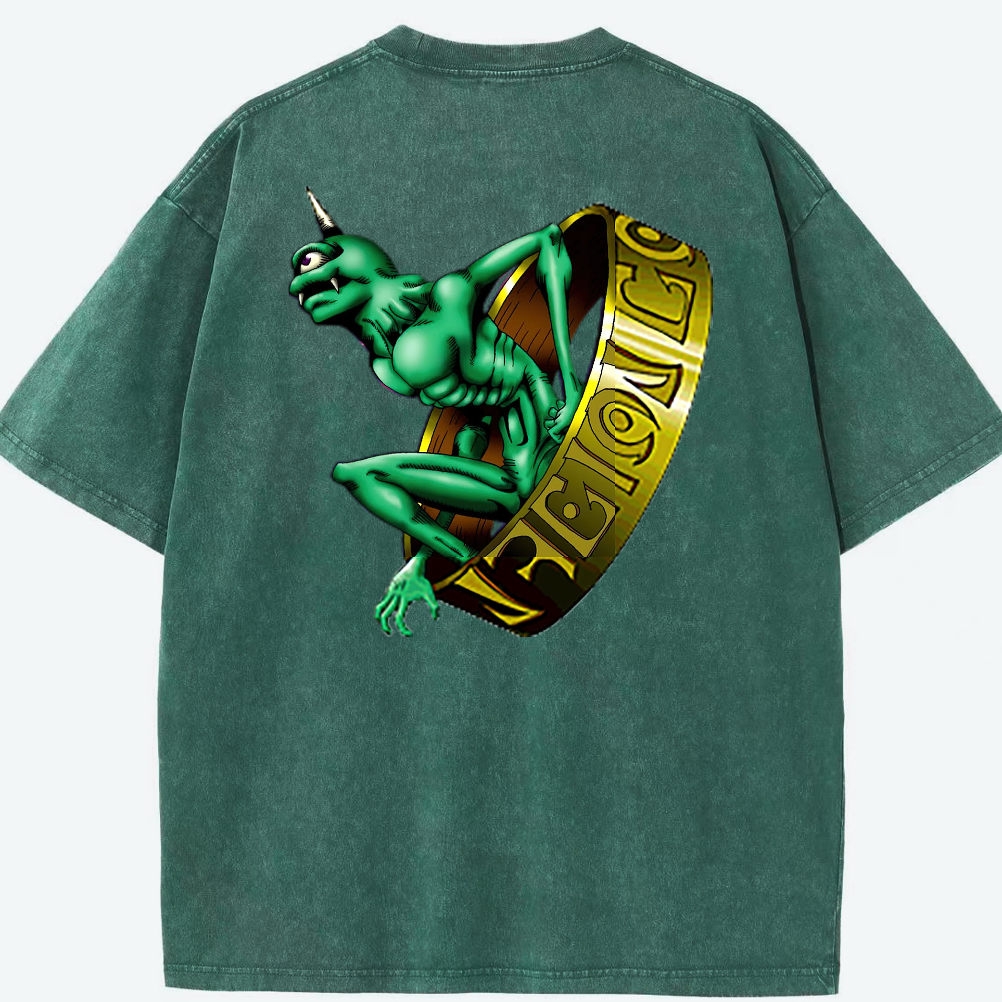 （画像用） 遊☆戯☆王 Yu-Gi-Oh! 綿100% ヴィンテージ風 半袖Tシャツ（背面プリント）